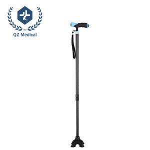 Bast&oacute;n de Fibra de Carbono con Luz LED y Altura Ajustable (71-93 cm) | Base cu&aacute;druple antideslizante ultraligera con capacidad de 0,19 kg y 100 kg para personas mayores/rehabilitaci&oacute;n
