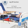 Cama de hospital ajustable con doble manivela con capacidad de 250 kg y certificaci&oacute;n ISO 9001/13485: respaldo de 80&deg; e inclinaci&oacute;n de piernas de 40&deg; para pacientes ancianos/paralizados, estructura compuesta de acero y madera y colch&oacute;n antibacteriano
