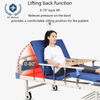 Cama de hospital ajustable con doble manivela con capacidad de 250 kg y certificaci&oacute;n ISO 9001/13485: respaldo de 80&deg; e inclinaci&oacute;n de piernas de 40&deg; para pacientes ancianos/paralizados, estructura compuesta de acero y madera y colch&oacute;n antibacteriano