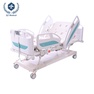 Cama de UCI el&eacute;ctrica de ocho funciones, cama de hospital multiposici&oacute;n de 250kg de capacidad con elevaci&oacute;n de pierna giratoria, certificaci&oacute;n CE