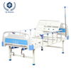 Cama de hospital ajustable con doble manivela con capacidad de 250 kg y certificaci&oacute;n ISO 9001/13485: respaldo de 80&deg; e inclinaci&oacute;n de piernas de 40&deg; para pacientes ancianos/paralizados, estructura compuesta de acero y madera y colch&oacute;n antibacteriano