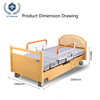 Elektrisch drehbares Pflegebett, 90&deg;-Transfer, 240 kg Tragkraft