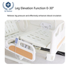 Lit m&eacute;dical &eacute;lectrique 3 fonctions avec dossier &agrave; 75&deg; et rel&egrave;vement des jambes &agrave; 30&deg; - R&eacute;glage de la hauteur de 42 &agrave; 68 cm, surface perfor&eacute;e et t&eacute;l&eacute;commande pour h&ocirc;pitaux/maisons de retraite