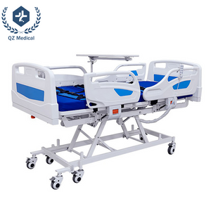 Cama de hospital el&eacute;ctrica de 5 motores con ruedas silenciosas y posiciones ajustables (certificaci&oacute;n ISO) - Cama m&eacute;dica para UCI/asistencia domiciliaria de 225 cm con Trendelenburg y asistente de bipedestaci&oacute;n