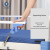 Cama de hospital ajustable con doble manivela con capacidad de 250 kg y certificaci&oacute;n ISO 9001/13485: respaldo de 80&deg; e inclinaci&oacute;n de piernas de 40&deg; para pacientes ancianos/paralizados, estructura compuesta de acero y madera y colch&oacute;n antibacteriano